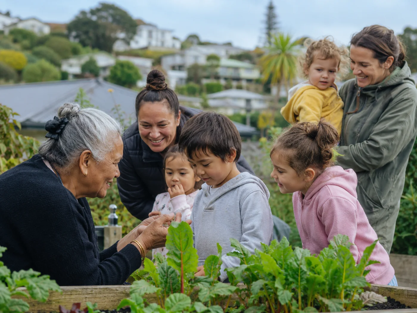 Children and families connecting in the community