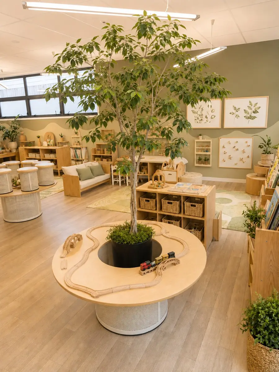 Indoor childcare learning space at Eden Cubs